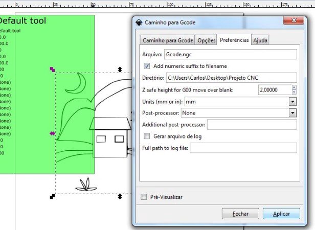 Como gerar gcodede imagem com inkscape